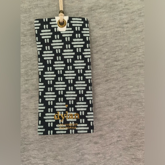 Dylan Linen Cotton Slub Shirt with Flounced Rib-Knit Hem 3/4 Sleeve M NWT - Picture 3 of 10